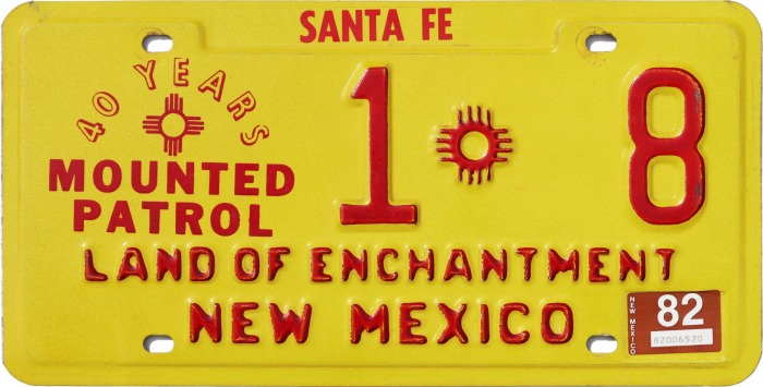 New Mexico Mounted Patrol License Plates